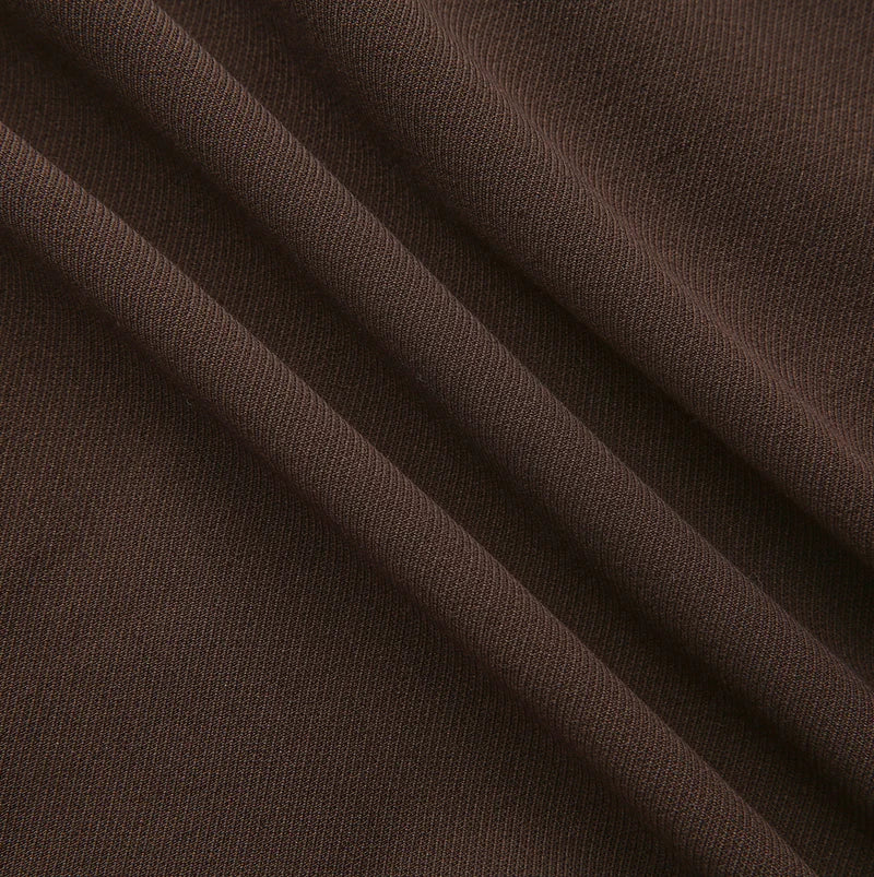 skirt wrap look gold button - brown