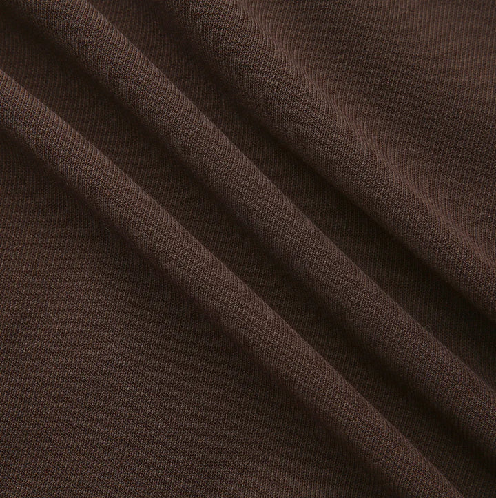 skirt wrap look gold button - brown