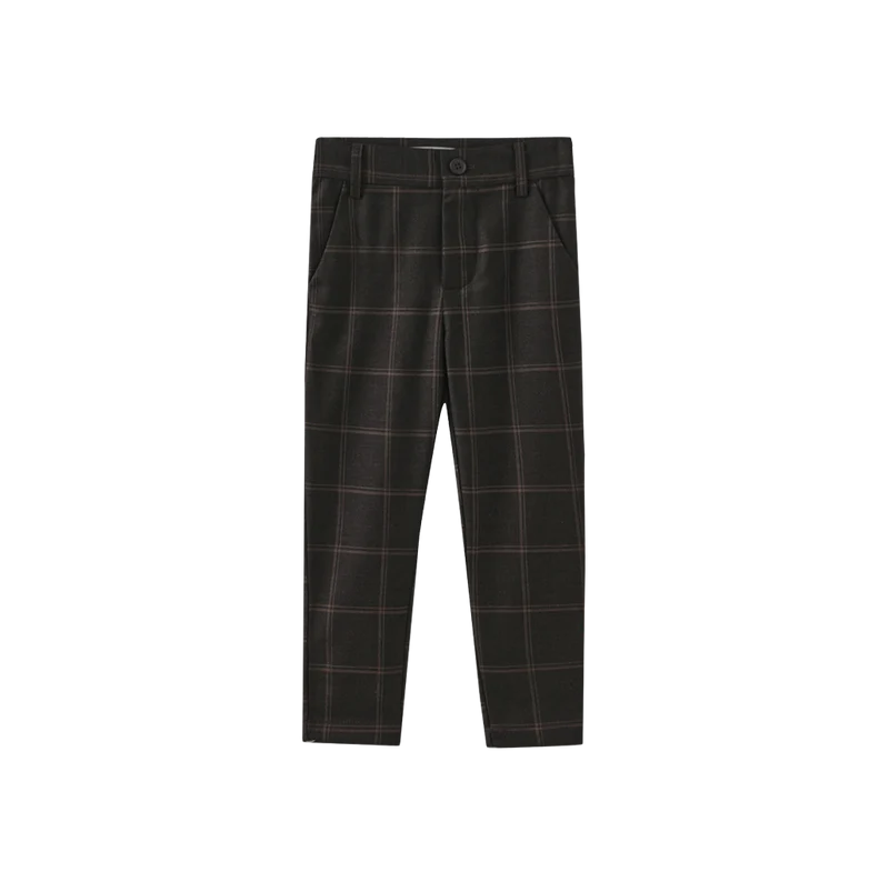 pants plaid  - chocolate brown