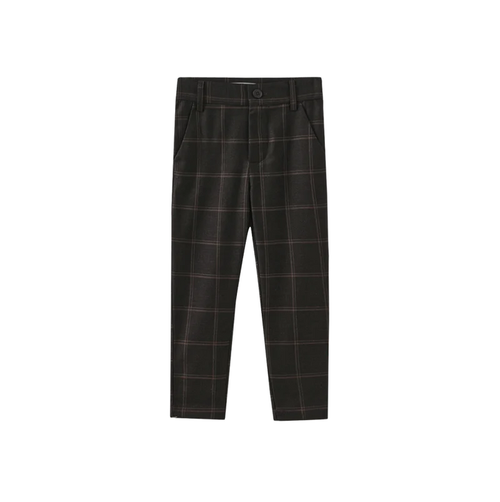 pants plaid  - chocolate brown