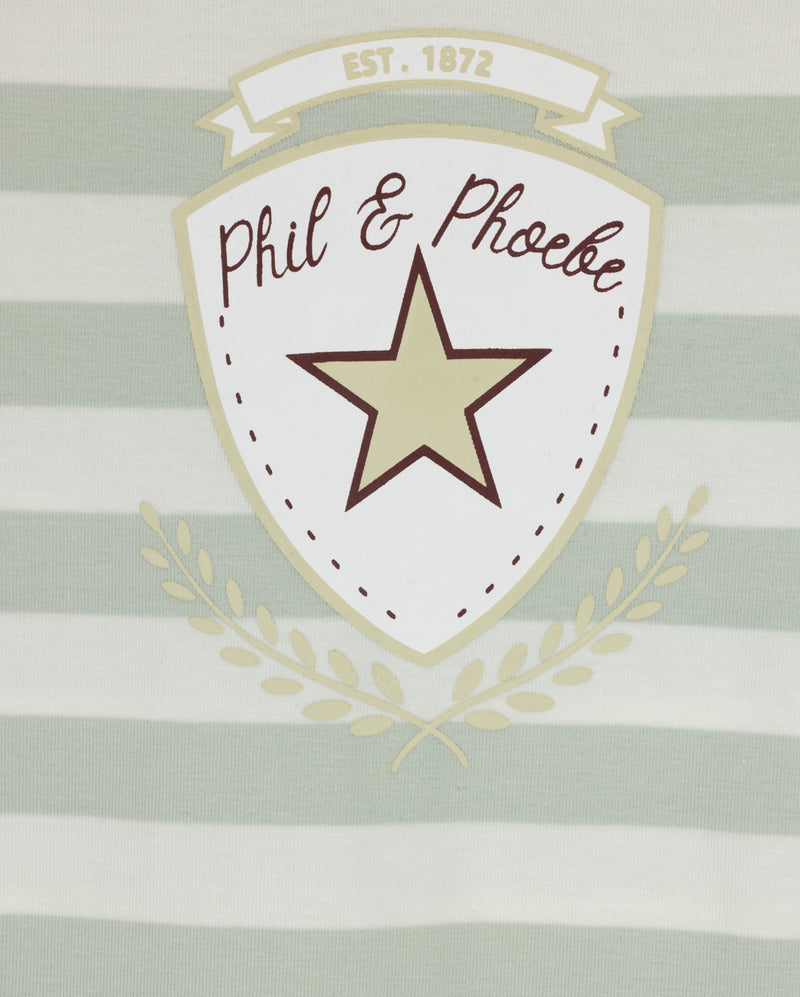 tee s/s striped - green