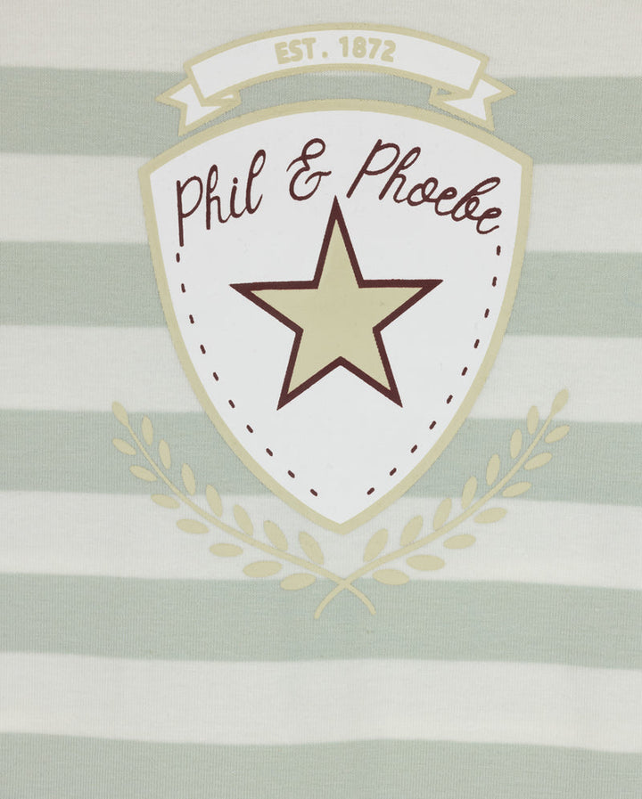 tee s/s striped - green