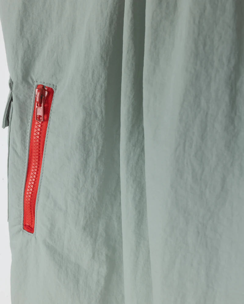 dress parachute jumper with side pockets - green