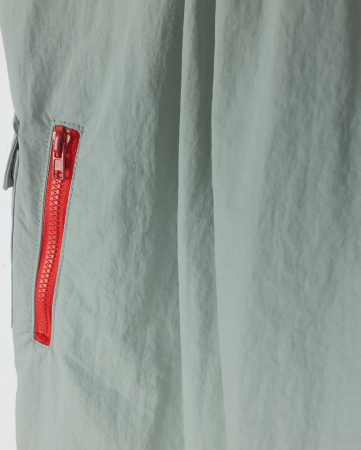 dress parachute jumper with side pockets - green