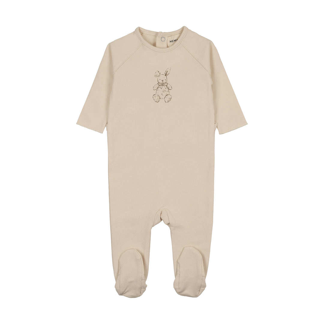 footie vintage bunny - light beige/otter