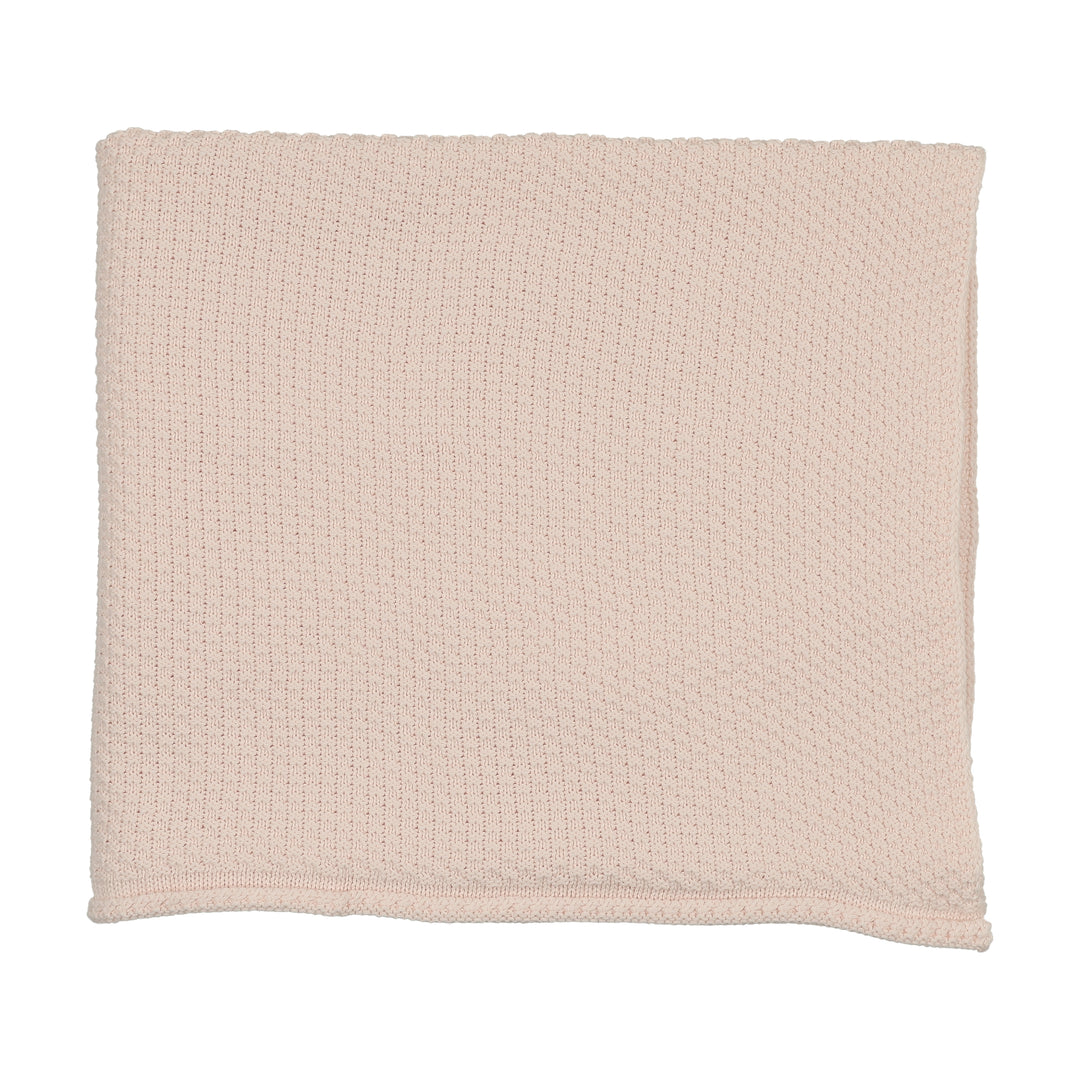 blanket waffle knit - baby blush