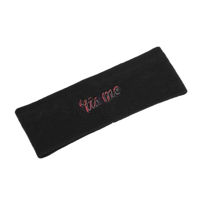 headwrap with embroidered logo - black/red