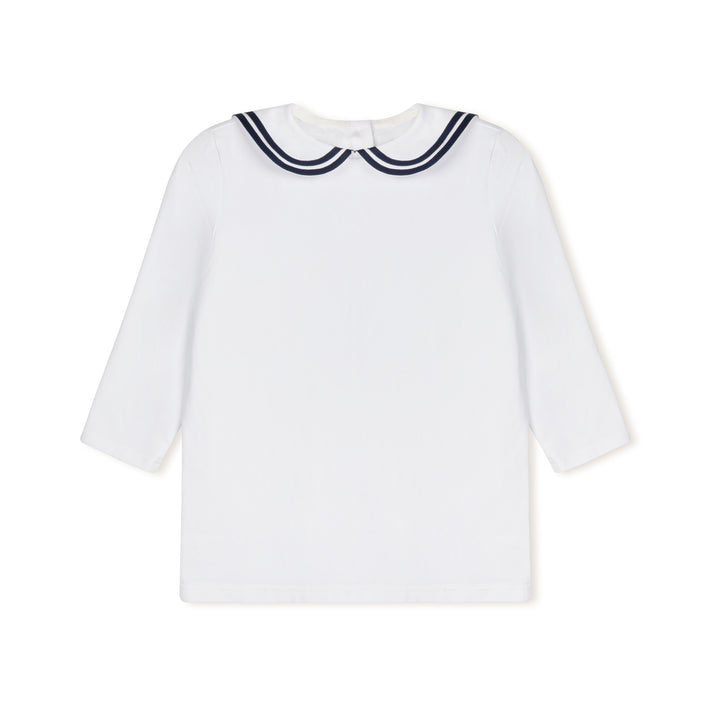 tee l/s sailor collar - white