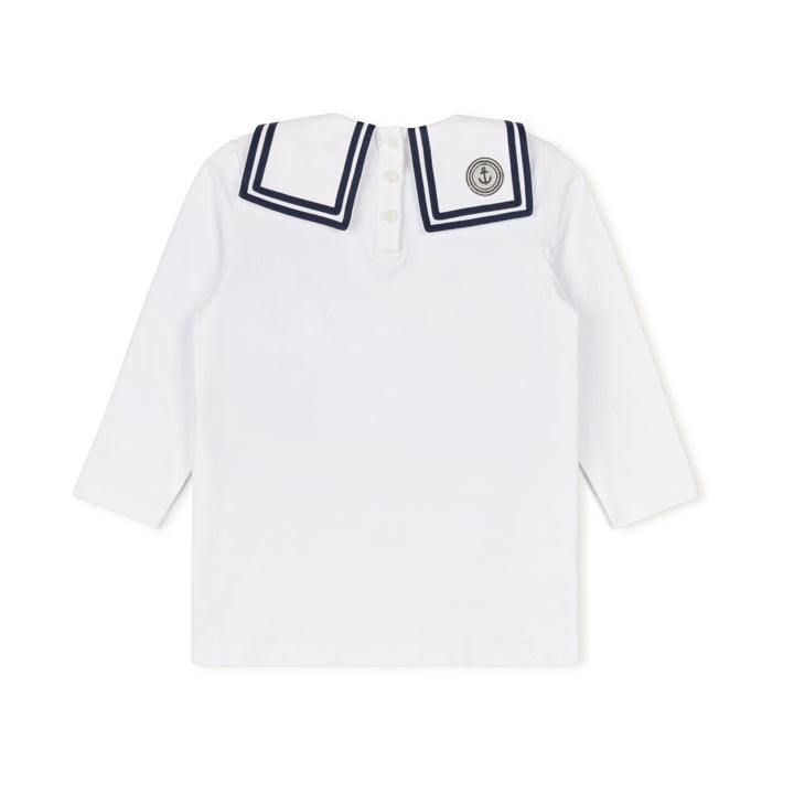 tee l/s sailor collar - white
