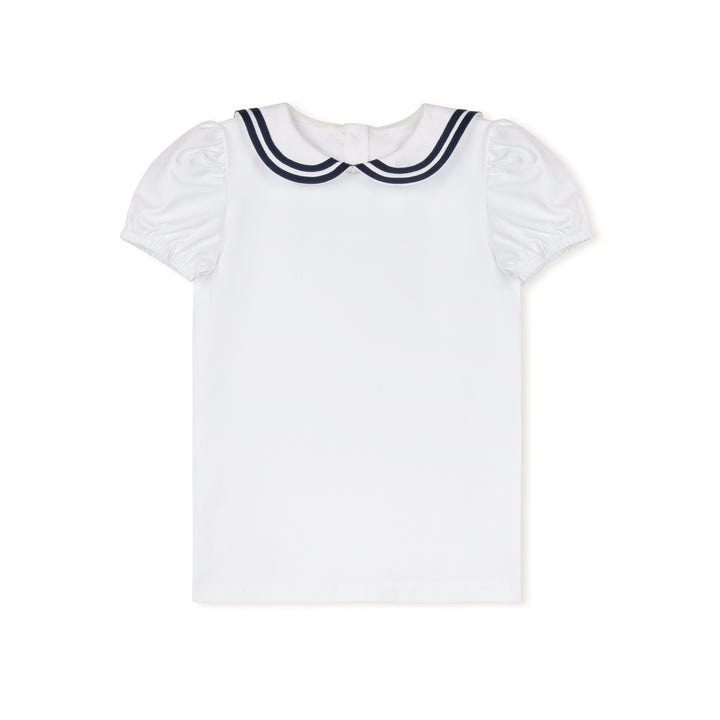 tee s/s sailor collar - white