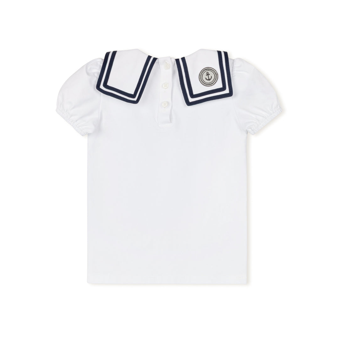 tee s/s sailor collar - white