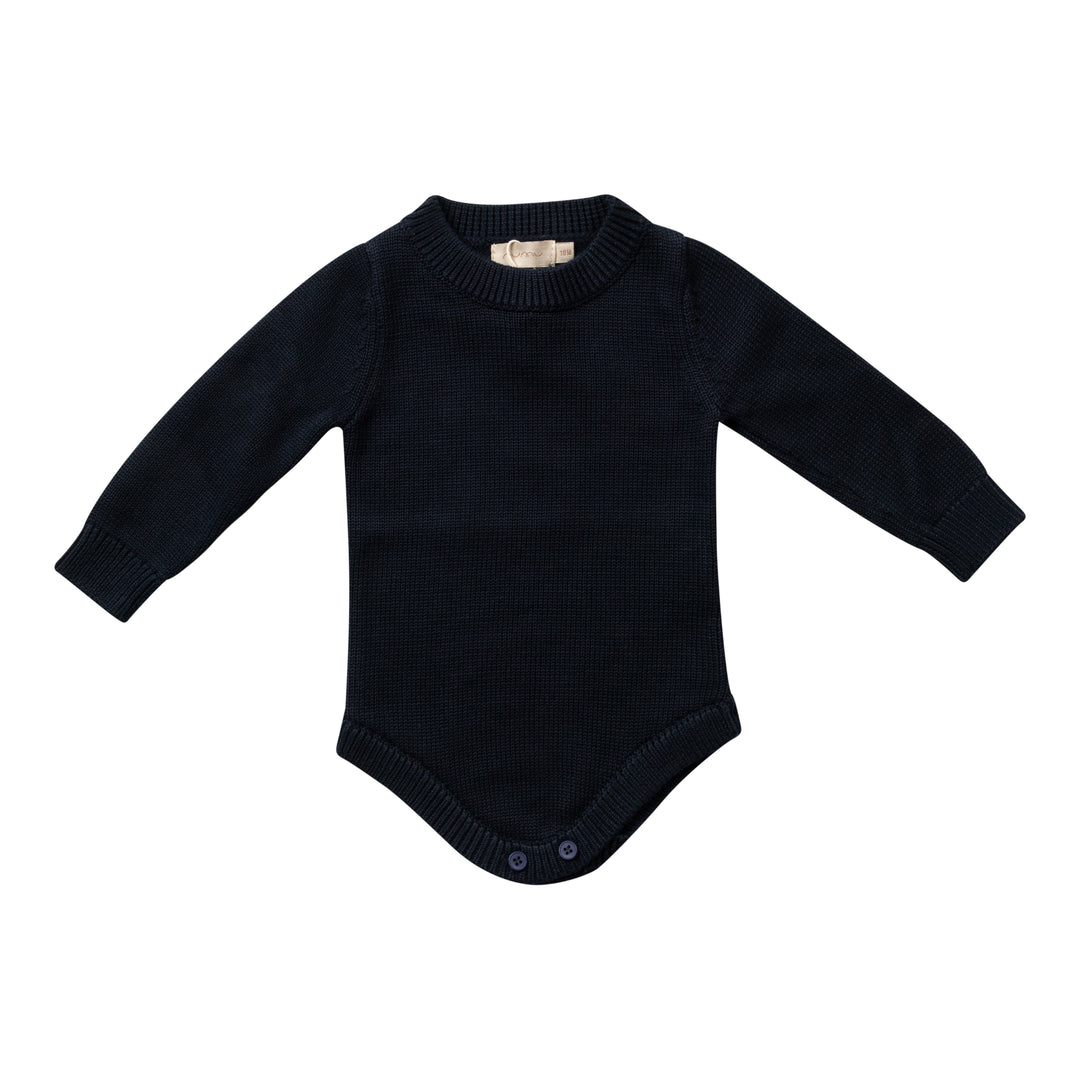 onesie knit mockneck - navy-8