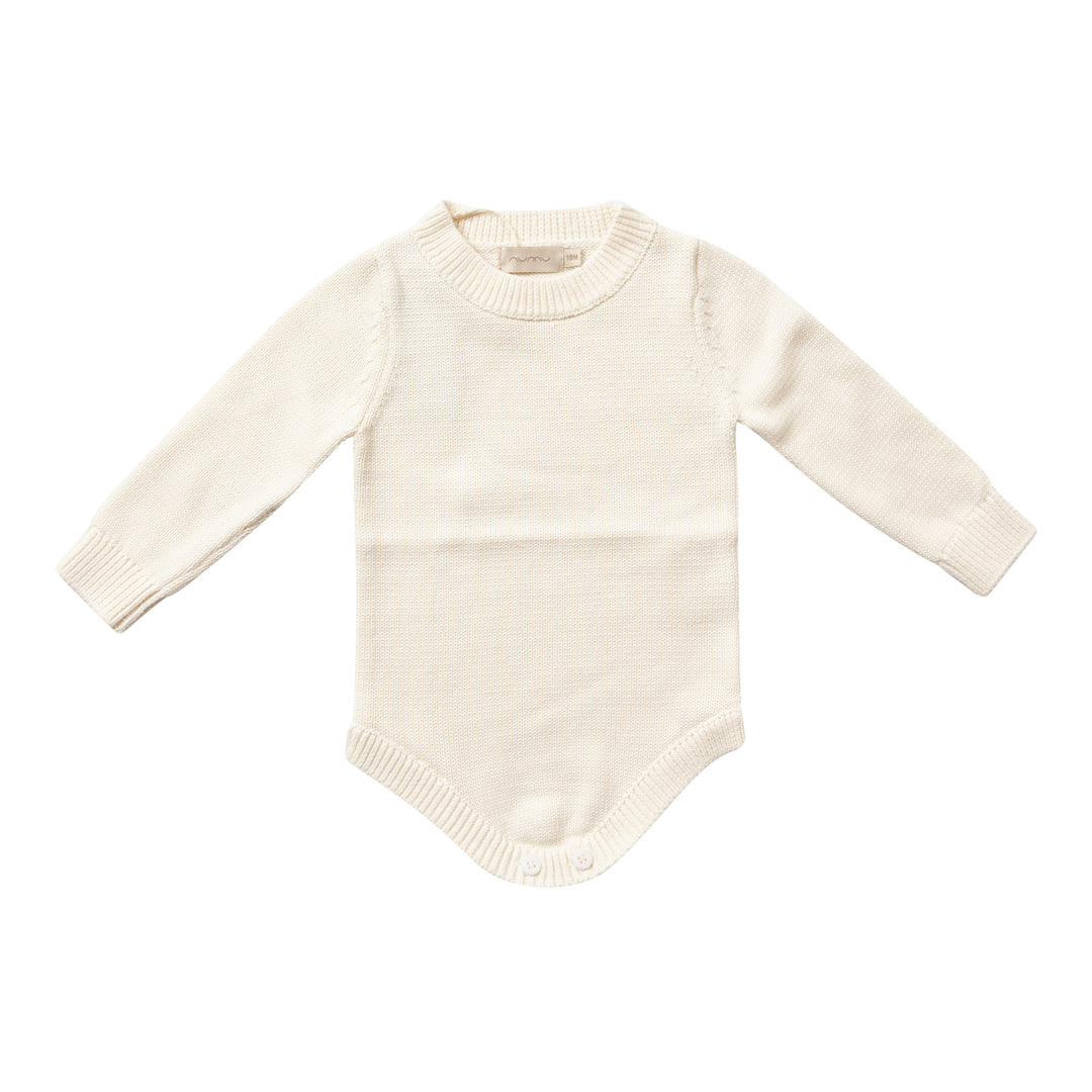 onesie knit mockneck - cream-97
