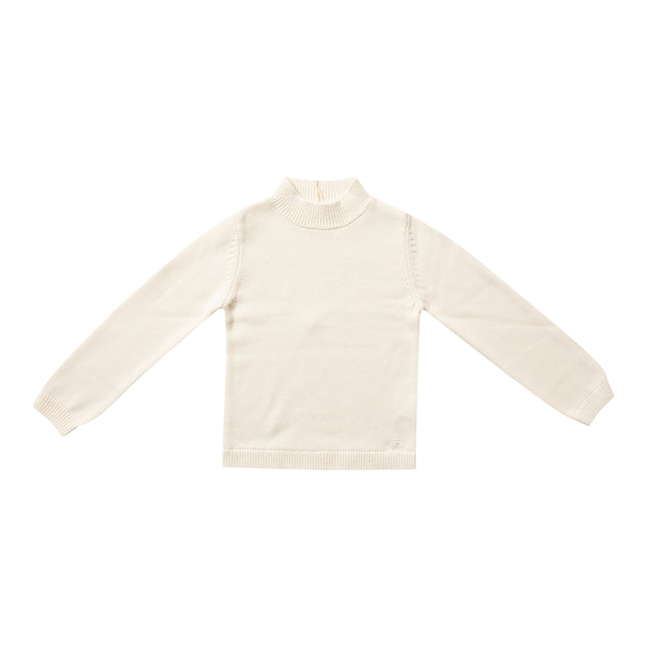 top l/s knit mockneck  - cream-97