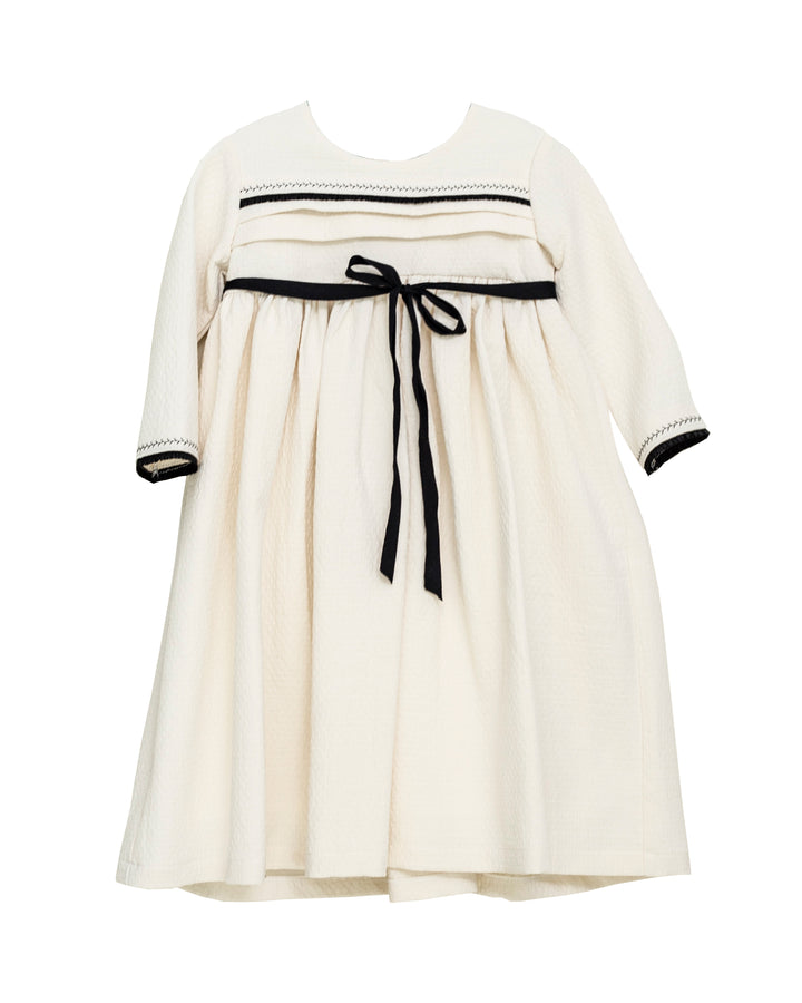 dress high waisted quilted with waist tie - dolby