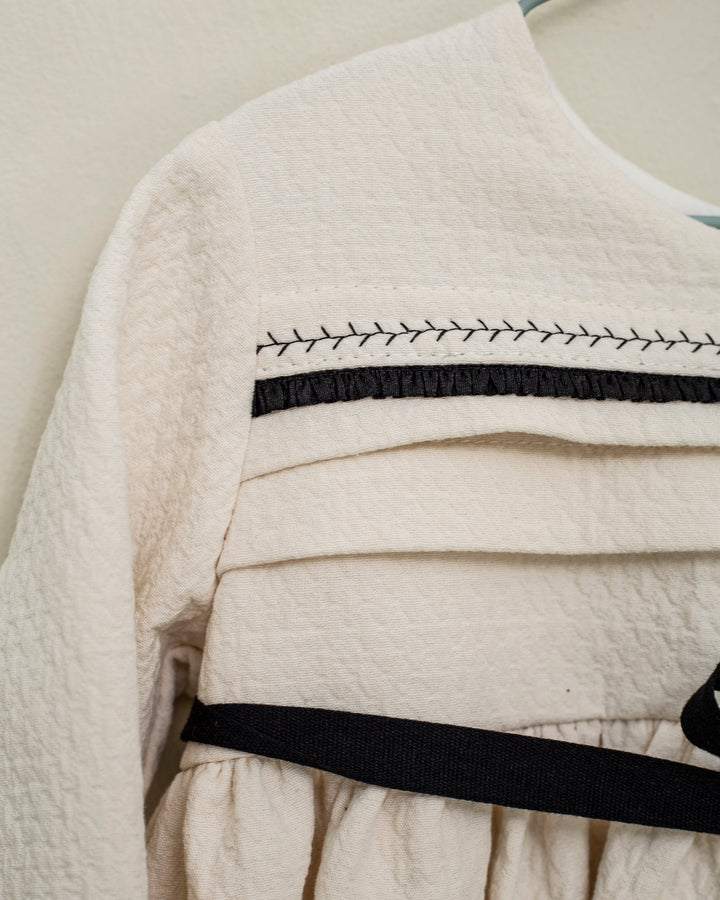 dress high waisted quilted with waist tie - dolby