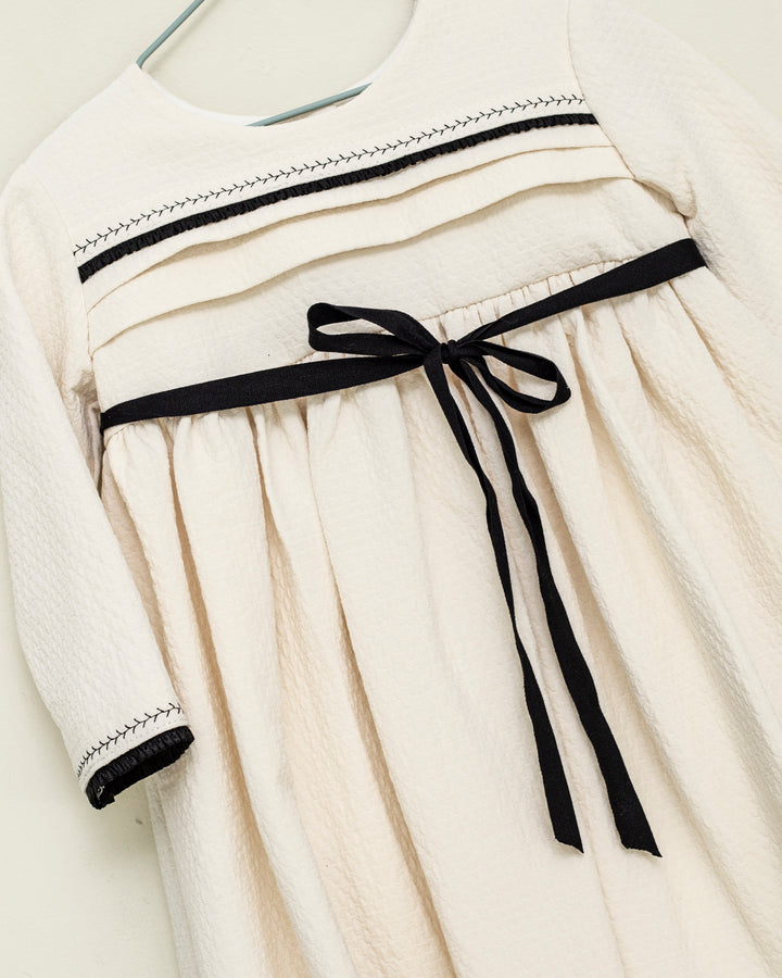 dress high waisted quilted with waist tie - dolby