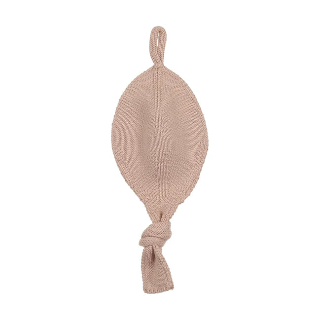 pacifier clip knit - blush
