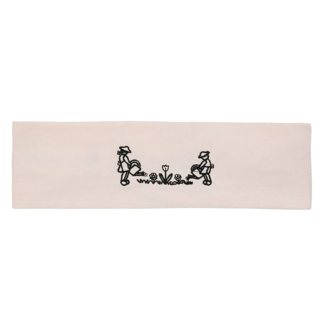 sweatband garden embroidered  - soft pink