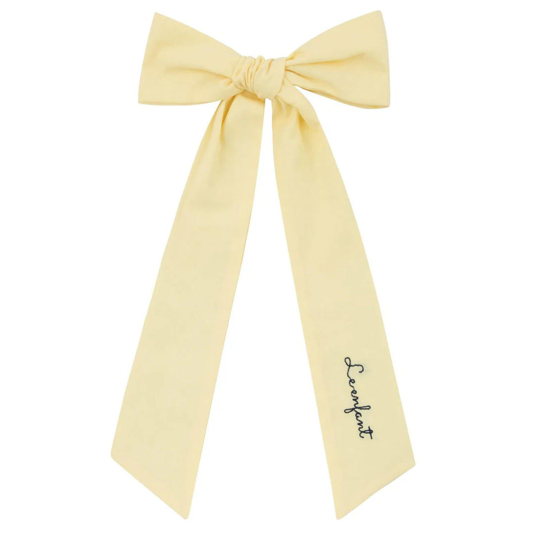 clip stitched logo bow large - yellow