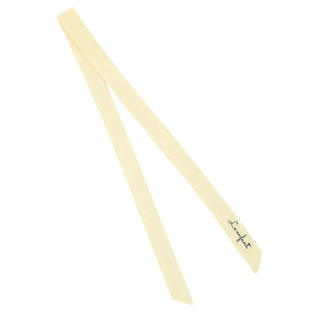 pony stitched logo ribbon - yellow