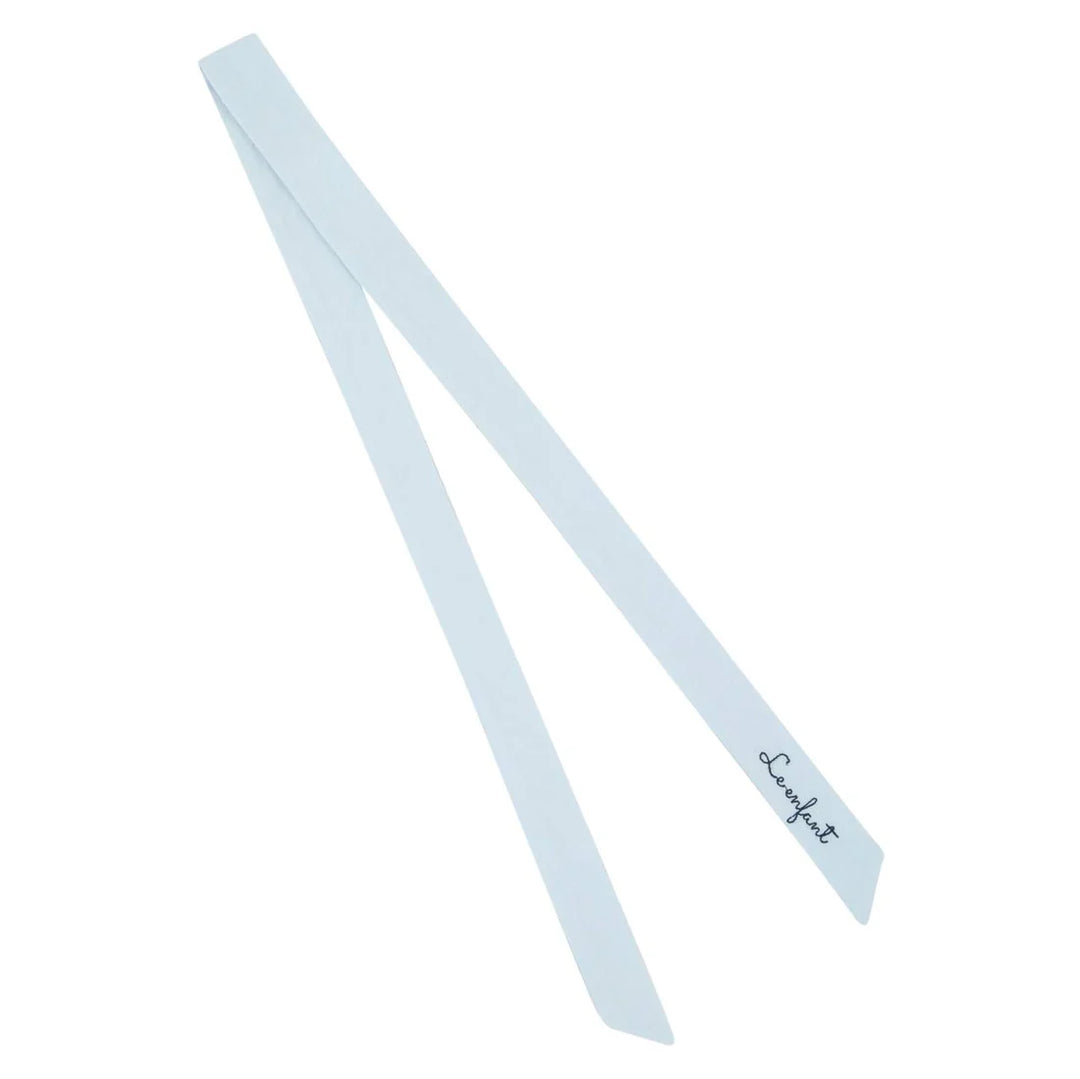 pony stitched logo ribbon - light blue