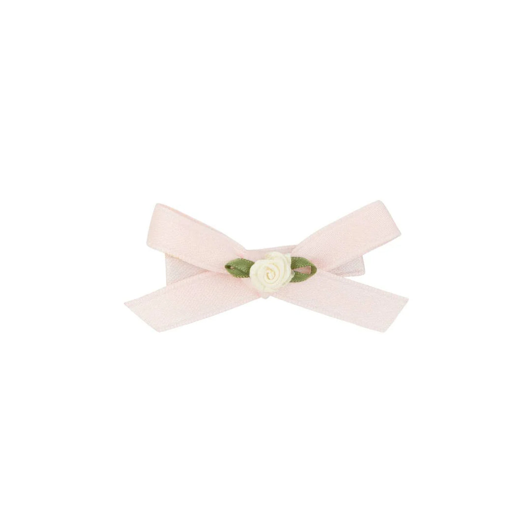 clip mini rose bows 2 pk - soft pink