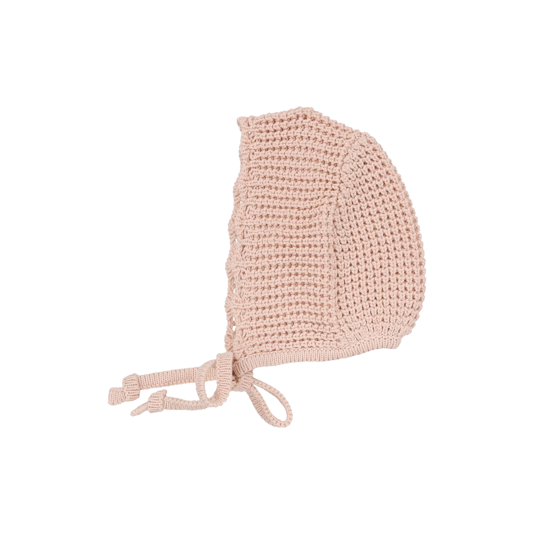 bonnet chunky knit - blush