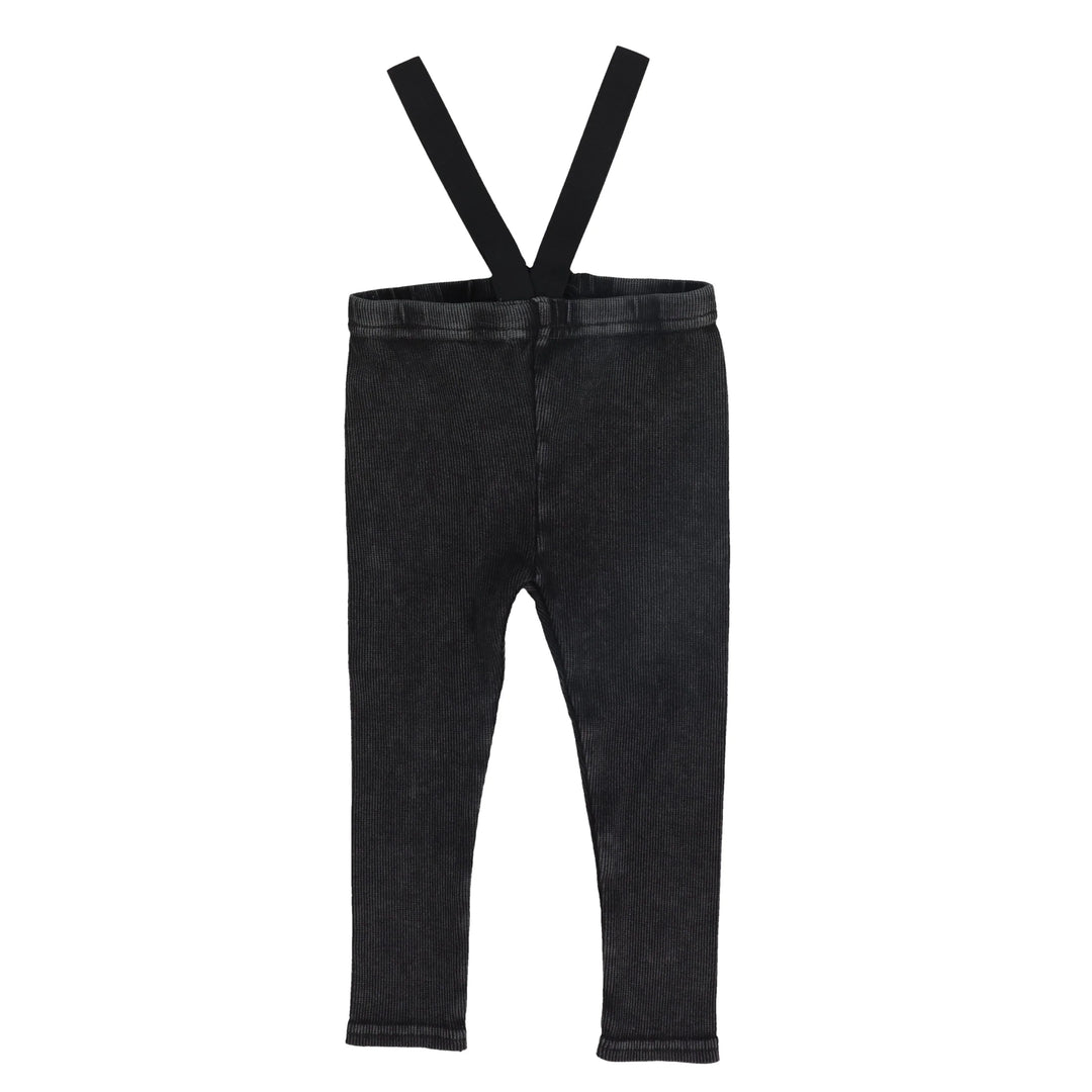 overall suspender - black wash