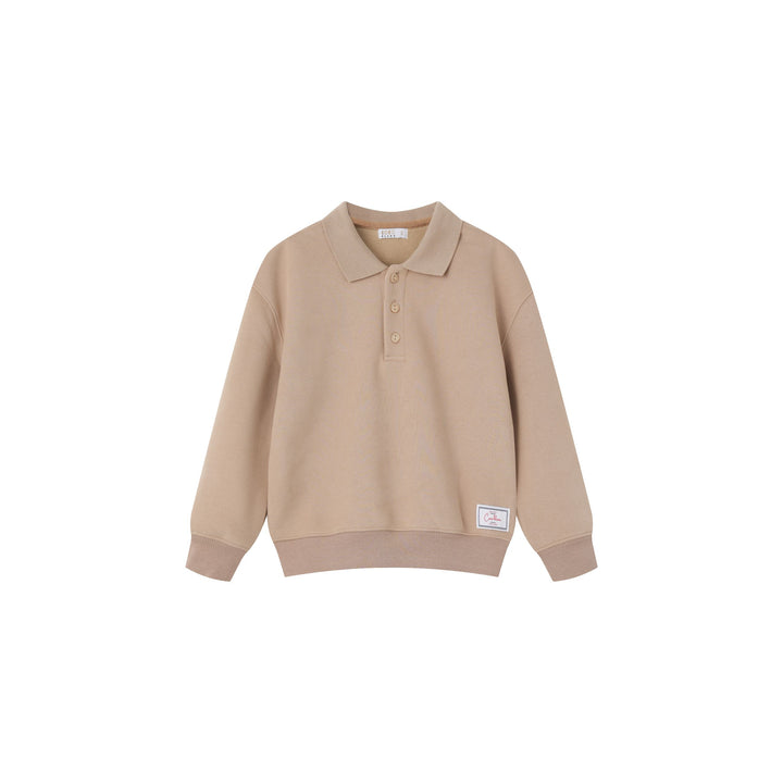 polo l/s sweatshirt - tan