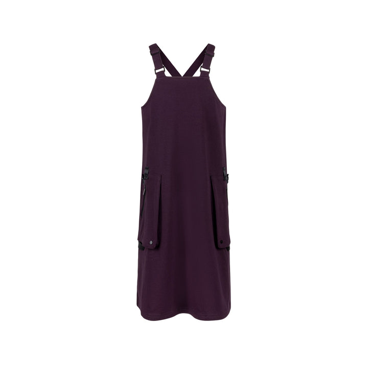 dress pocket crossback jumper - eggplant