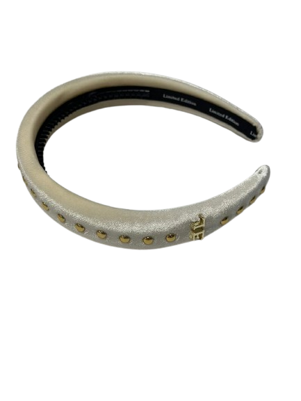 headband embellished scattered pearls velvet - ivory-13