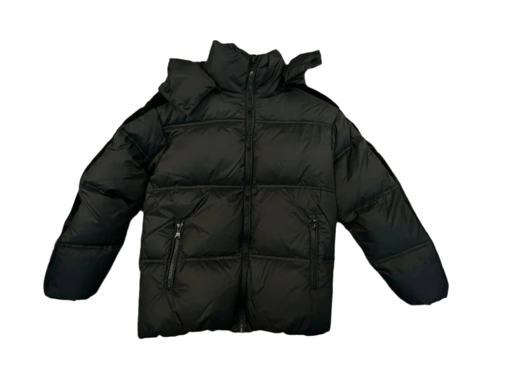 coat puffer velvet scotch - black