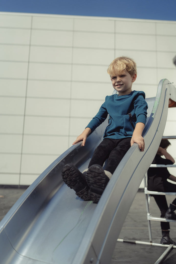 top l/s pocket crewneck sweatshirt - teal blue