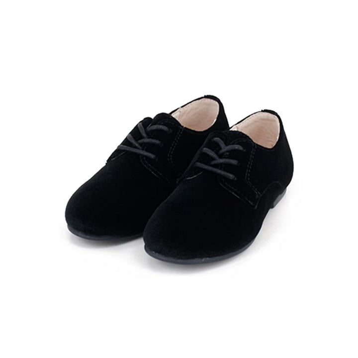 shoes velvet lace ups - black