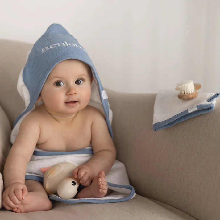 towel hooded 1st spa set - deep blue
