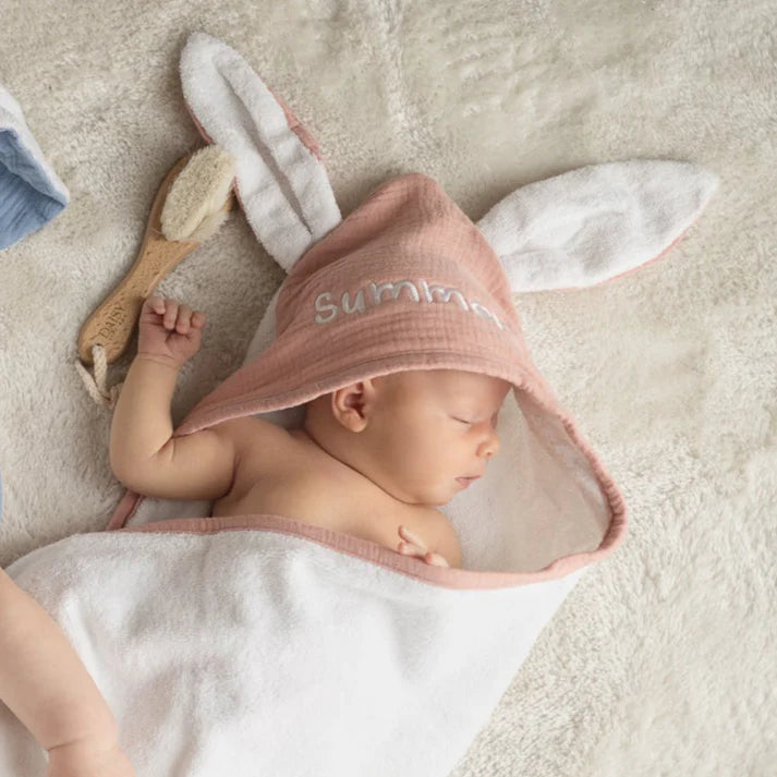 towel hooded 1st spa set - mauve bliss