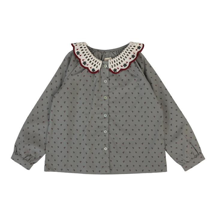 shirt l/s primrose blouse - pale grey