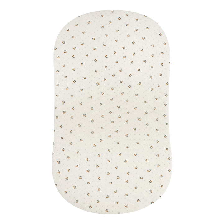 crib sheet yellow cherry bassinet - white