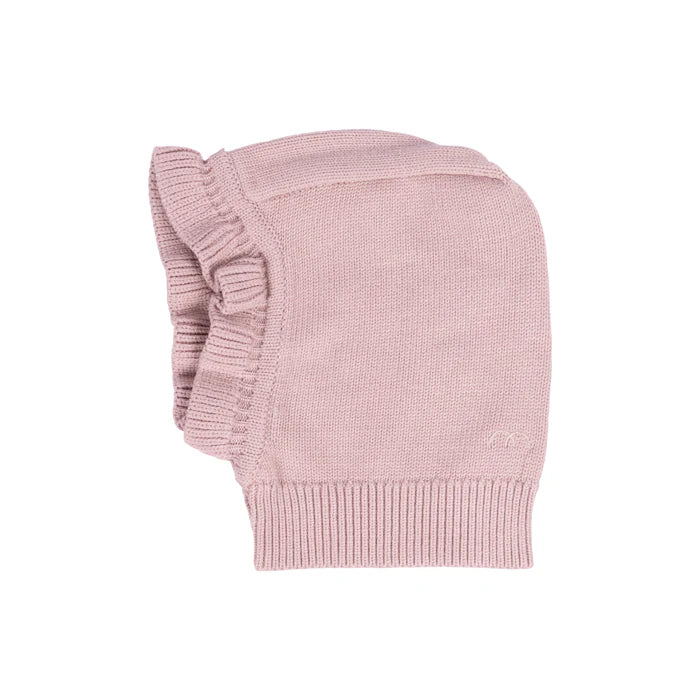 hat ruffle balaclava - mauve-203