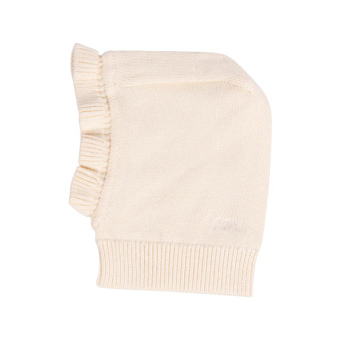 hat ruffle balaclava - cream-97