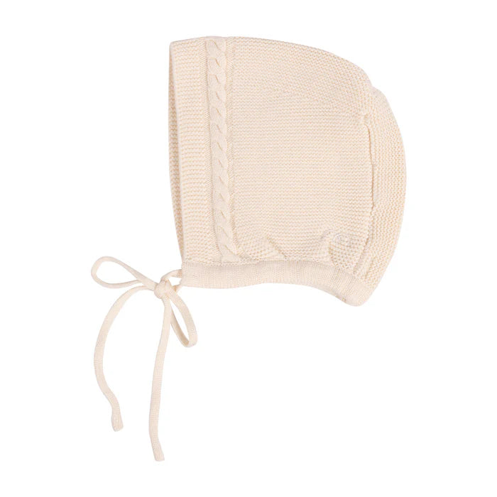bonnet front cable knit - vanilla-63