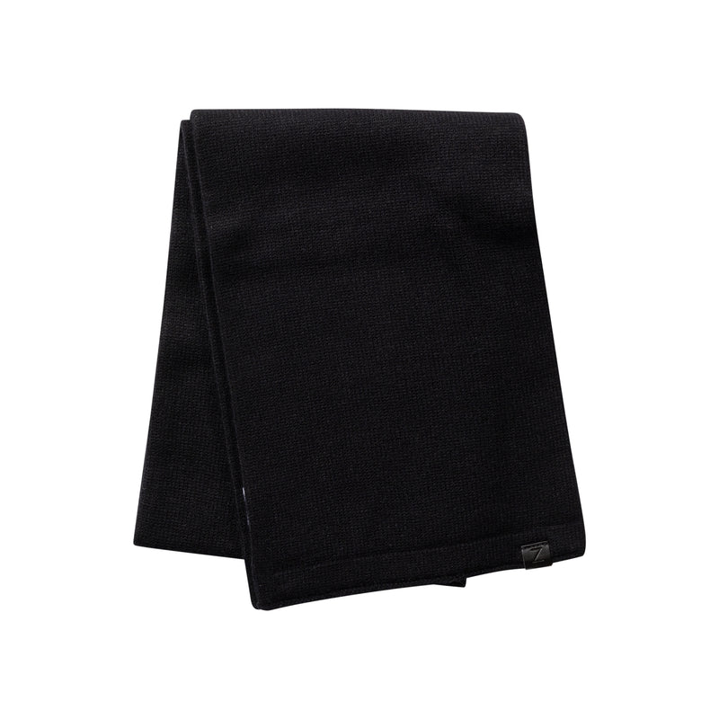 scarf basic knit - black-9