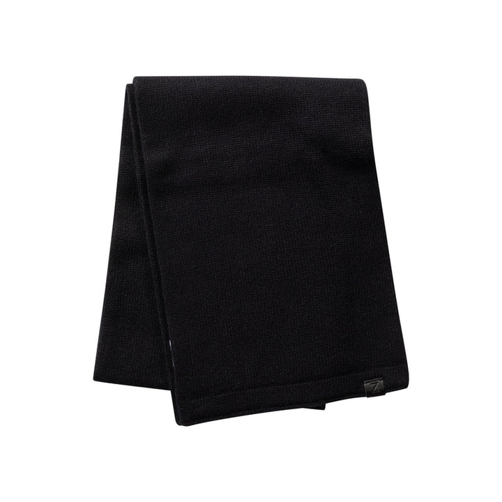 scarf basic knit - black-9