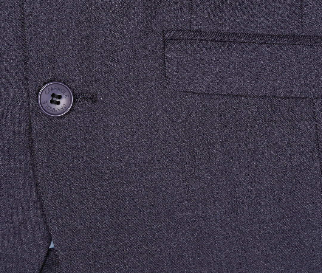 suit slim fit - blue grey