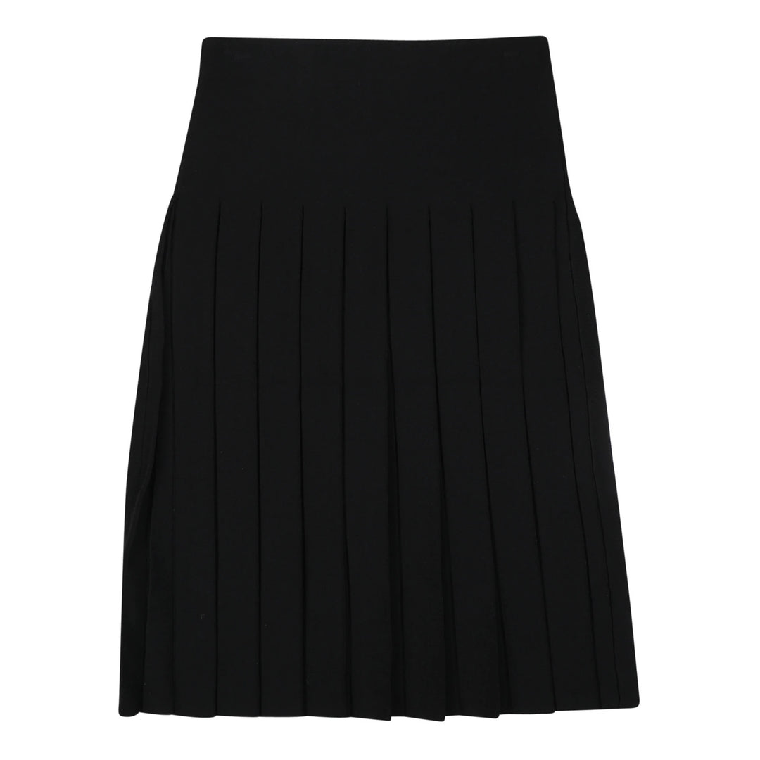 skirt knit pleated - black