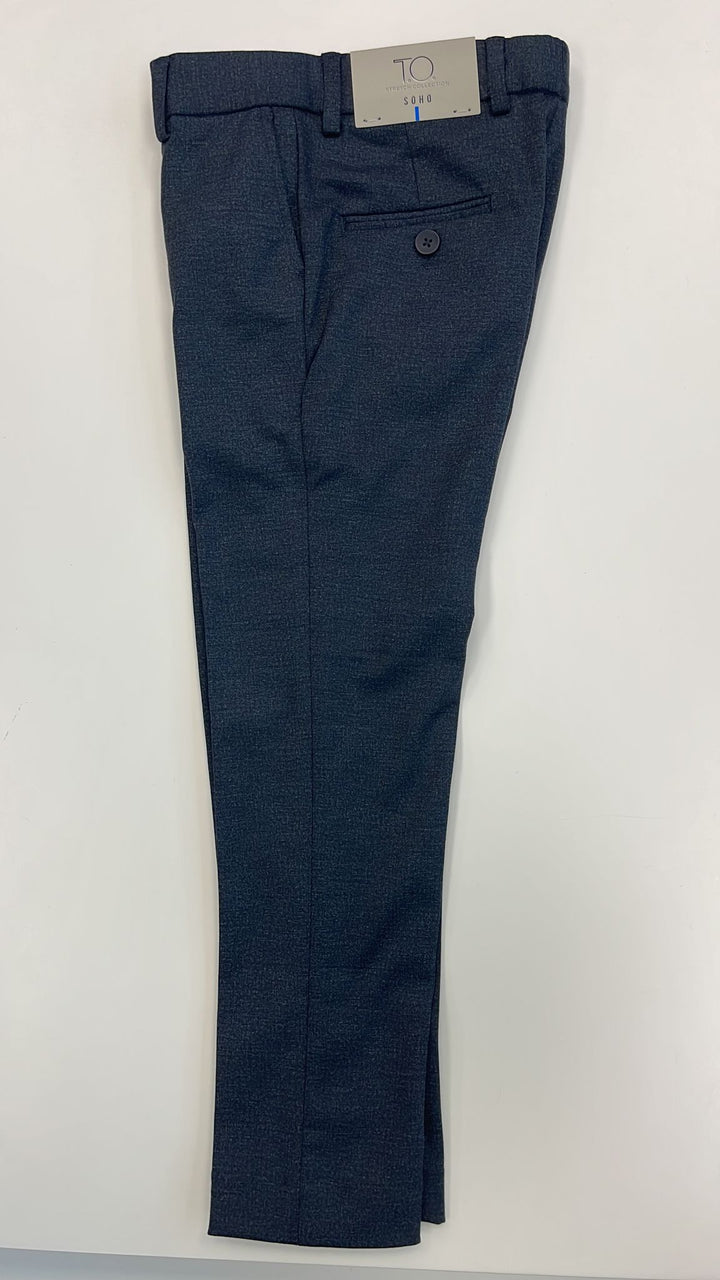 pants stretch slim thin - navy fancy