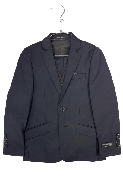 suit 3 piece textured new slim - navy-12