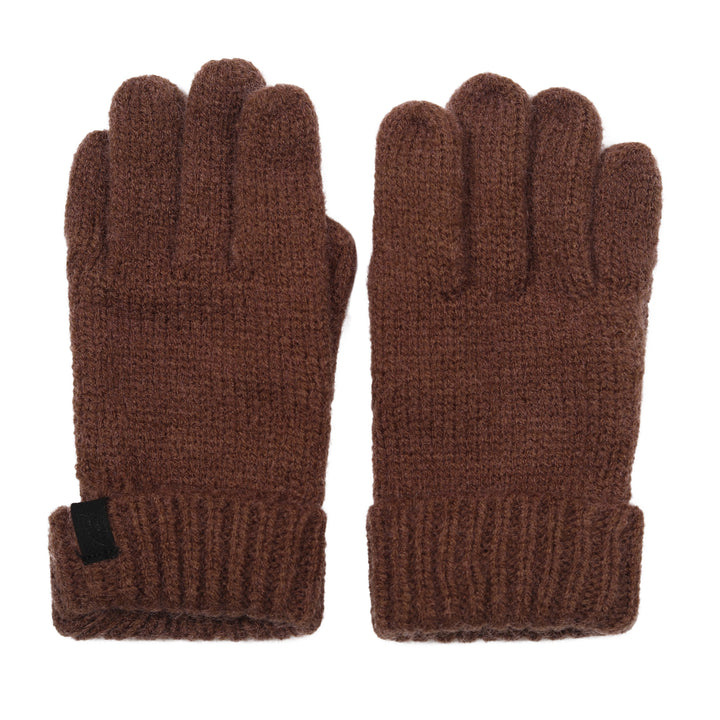 gloves knit - chocolate-493