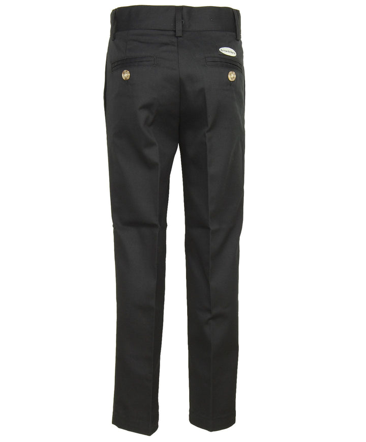 pants cotton slim fit - black